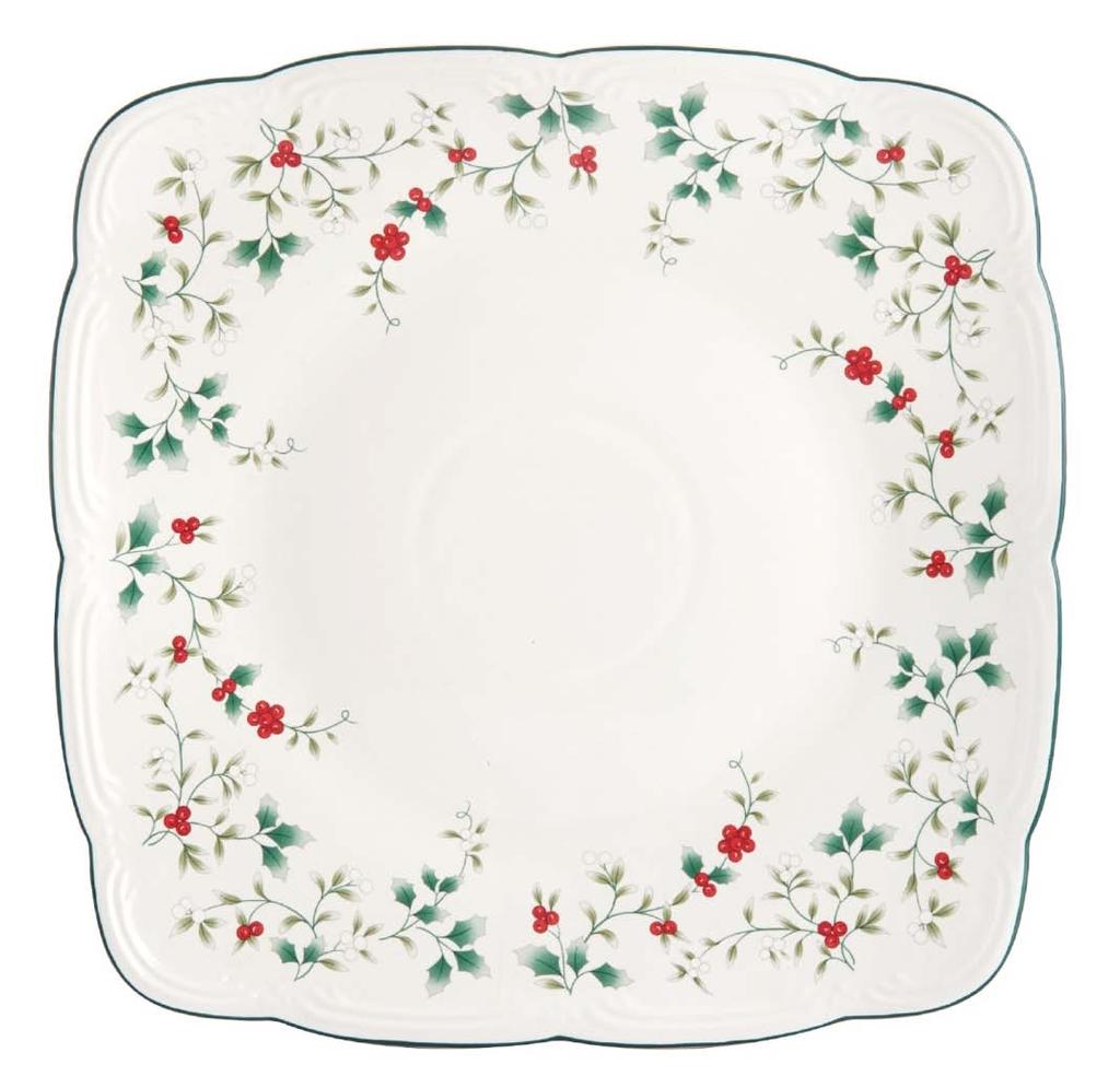 12 Square Platter The Pfaltzgraff Winterberry 12-inch Square Platter will help make a dramatic statement on the table and is perfect for dining and entertaining.