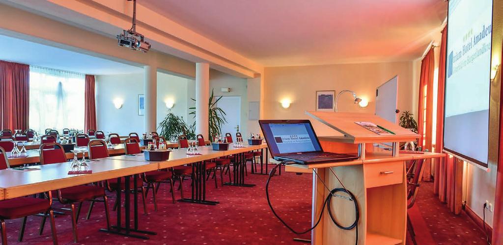 MEETINGS IN THE GREEN: YOUR OASIS OF TR ANQUILITY CLOSE TO THE ACTION For your meeting you can choose between 14 different rooms that can be combined in 27
