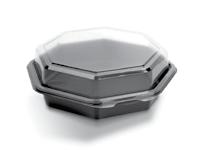 Creative Carryouts OctaView Polystyrene Plastic Hinged Octagon Packages (Hot) Consumers taste with their eyes before buying.
