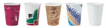 Single Sided Poly Paper Hot Cups & Lids Solo's single-sided poly paper hot cups deliver durability and performance in a convenient pack size for operators with space challenges.