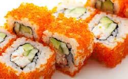 Roll Sushi (6-8pc) 1. California 5.25 Imitation crab, cucumber, avocado 2. California with Masago 6.85 3. Negi Hama 8.25 Yellow tail with green onions and sesame oil 4. Hawaiian 8.