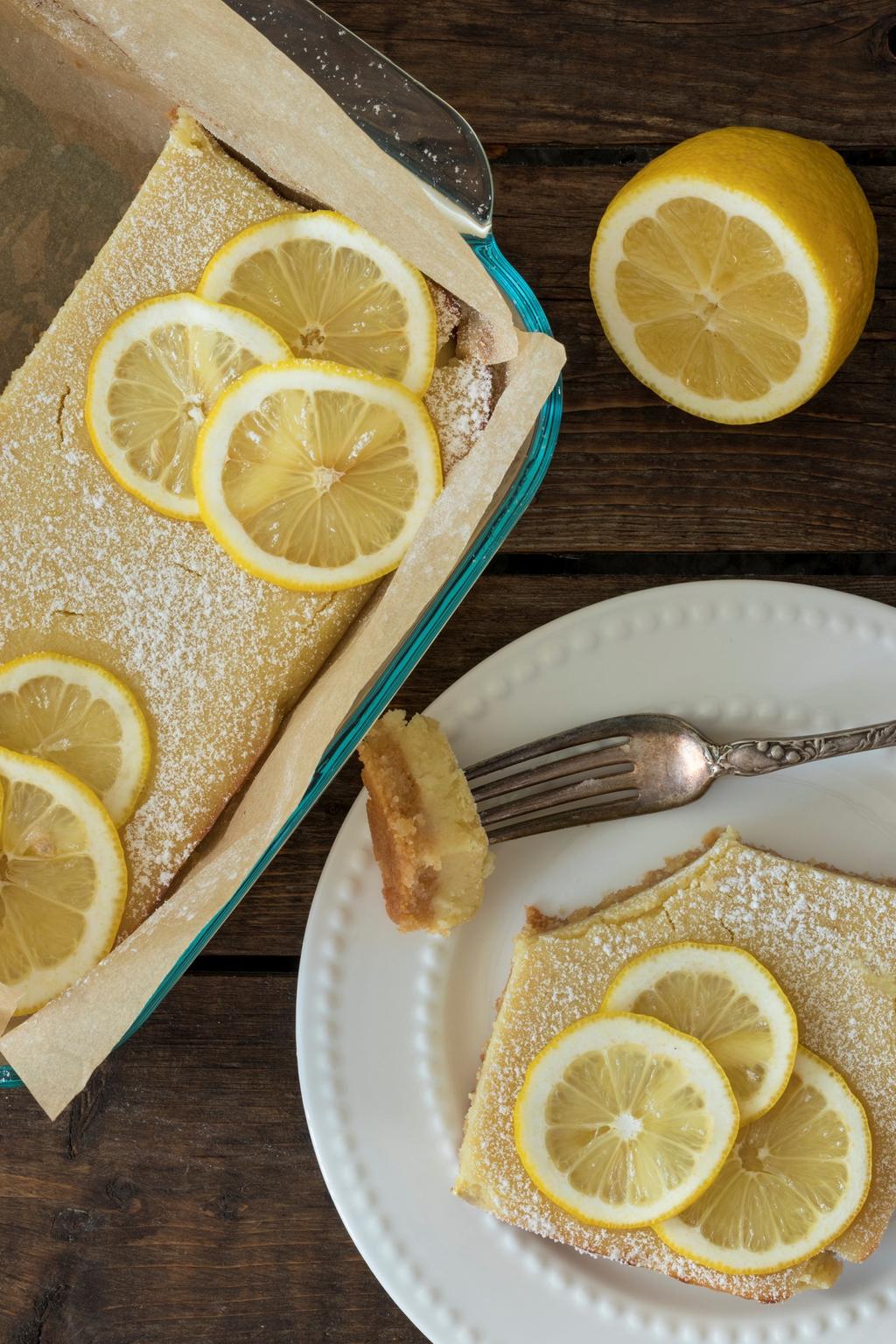 Lemon Dream Bars You and your guests will be left satisfied after these dense, wonderful lemon dream bars! Finish them off with lemon and a sprinkle of erythritol.