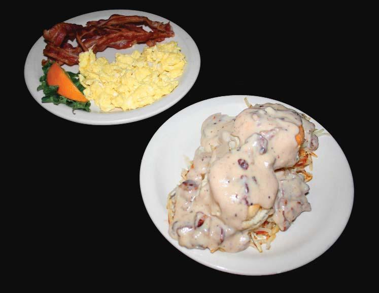 SOUTHERN BLOCKBUSTER -2 prepared Biscuits -4 oz. of Sausage Gravy -4 oz. of Hash Browns -Pan and Griddle Oil (0.20 oz.