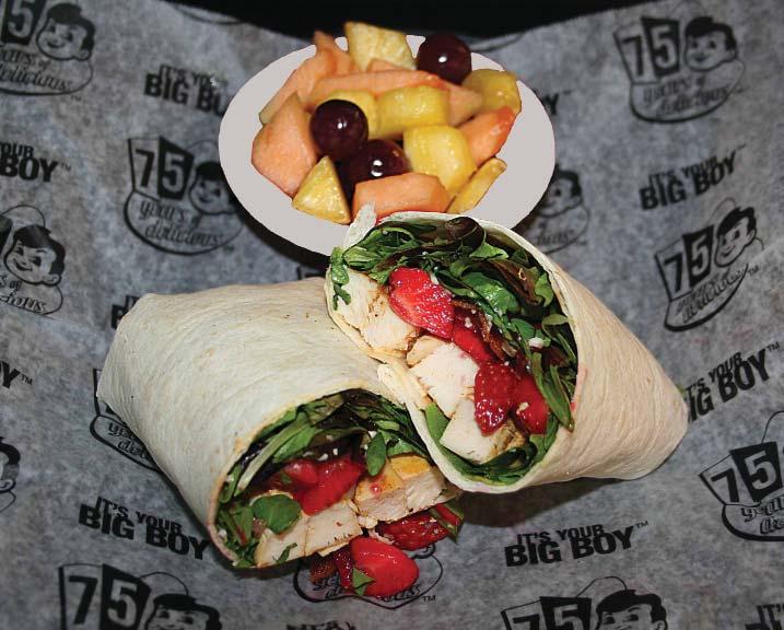 STRAWBERRY & BLEU CHEESE GRILLED CHICKEN WRAP -1 oz. of Spring Mix Lettuce (no Iceberg or Romaine) -5 oz.