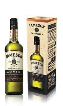 Jameson Caskmates is ed in craft stout-seasoned barrels for additional rich notes of coffee, cocoa and just a hint of hops. We ve been distilling Jameson since 1780 but we re always open to new ideas.