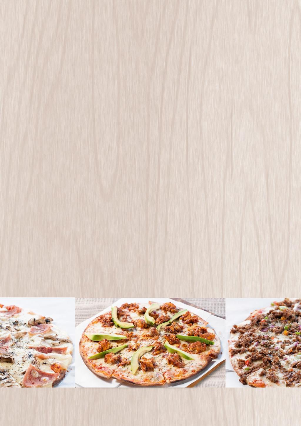 Pizzas (30cm) MARGARITA - R65 Mozzarella, oregano, Napolitana sauce HAWAIIAN - R85 Mozzarella, oregano, ham, pineapple REGINA - R85 Mozzarella, oregano, ham, mushroom THAI CHICKEN - R95 Mozzarella,