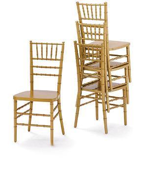 FOR THAT SPECIAL TOUCH Chivari Chairs $7.50 ea Perfectly elegant chairs in a variety of wood finishes with your choice of cushion color.