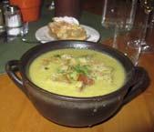 Our dinner tonight consisted of celery soup with croutons, followed by a traditional Polish schabowy (snitzel type cutlet) and szarlotka (apple cake).