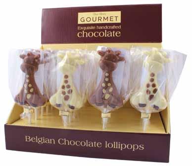 2018 Spring Collection gourmet Lollies Keep your seasonal displays fresh and interesting with these cute Belgian chocolate lollies.