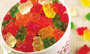A resealable lid keeps your gummi bears as fresh as the day you opened them.
