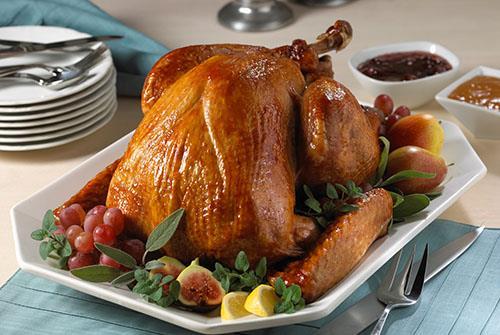 Oven Roasted Turkey Portions: 8 plus leftovers Serving size: 3 ounces (The size of your palm) 12 pound turkey, fresh or frozen 1 teaspoon poultry seasoning 4 sprigs fresh parsley 4 sprigs fresh sage