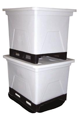 This style bin eliminates the hollow pockets resulting in a flat bottom