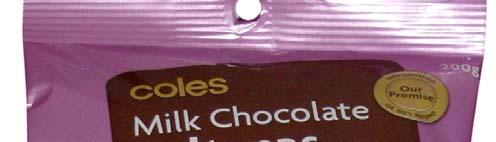 Coles Milk Chocolate Sultanas COLES Australia Chocolate Event