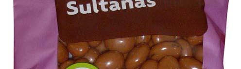 89 Description: Sultanas coated with milk chocolate, in a
