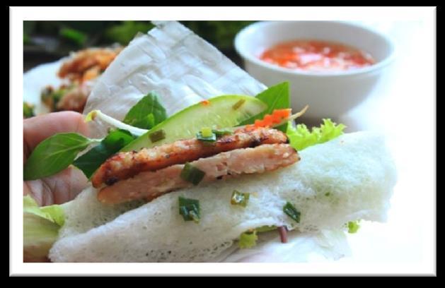 Hand rolls platter/khay cuốn All platters are served with fresh fine noodle sheets, lettuce,