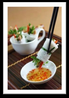 95 chạo tôm cuốn rice paper rolls with grilled shrimp & chicken & crab paste,