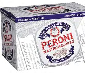 bottles of wine Peroni Nastro