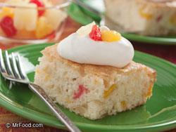 Easy Peach Cake Our moist, melt-in-your mouth Easy Peach Cake is so simple to make, you can whip it up any night of the week. It'll make any night feel special!