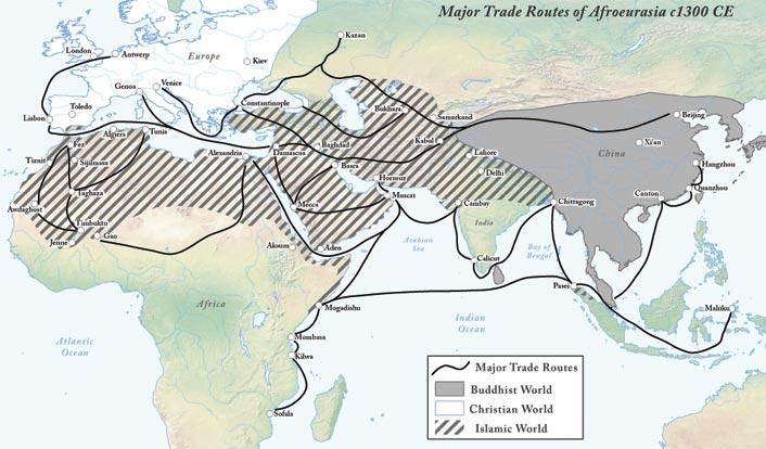 exported goods across the Sahara Desert to Europe and