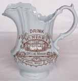 Royal Doulton pm, prof lip repair, Very Good R$300 (350 400) 206 207 208 198. McCALLUM S 6.5ins tall, character water jug, titled THE McCALLUM to sides, made for D&J McCALLUM Distillers Edinburgh.