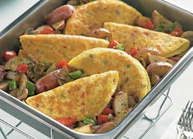 OMELETS AND FRITTATAS Our pre-cooked omelets and frittatas allow you to deliver the power of protein without any of the hassle.