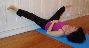 Side Splits While you are on the ground with your butt against the wall just open your legs out wide like you are doing the side splits and stretch the inside of the thighs. Stay here for 3~5 minutes.