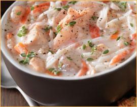 DASH Seafood Chowder A great Seafood dish is often filling enough for a healthy lunch option, but if you are having some special guests over, try this DASH Seafood Chowder, you will get lots of great