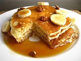 DASH PANCAKES: Banana and Walnut Forget the syrup and top with non-fat vanilla yogurt or Greek yoghurt. The extra protein will help keep you full throughout the morning.