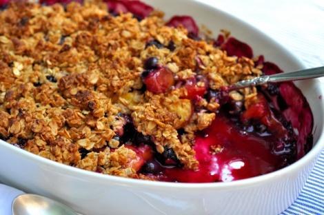 DASH Apple Blueberry Crisp Ingredients 2 large apples, peeled, cored and thinly sliced 1 tablespoon lemon juice 2 tablespoons sugar 2 tablespoons cornstarch 1 teaspoon ground cinnamon 12 ounces fresh