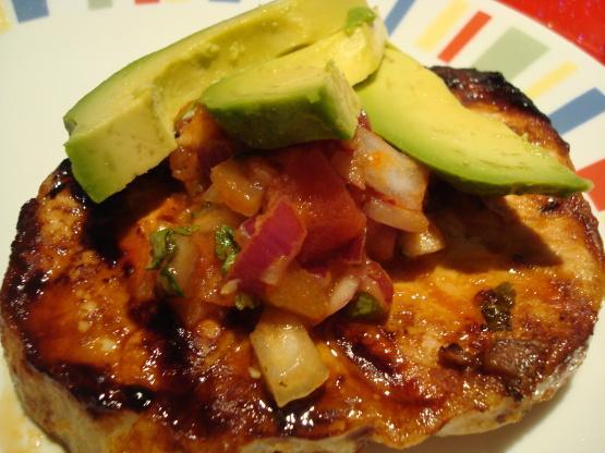 Southwestern Pork Chops This recipe uses southwest ingredients to make a tasty and tender porkchop that is still low in calories.