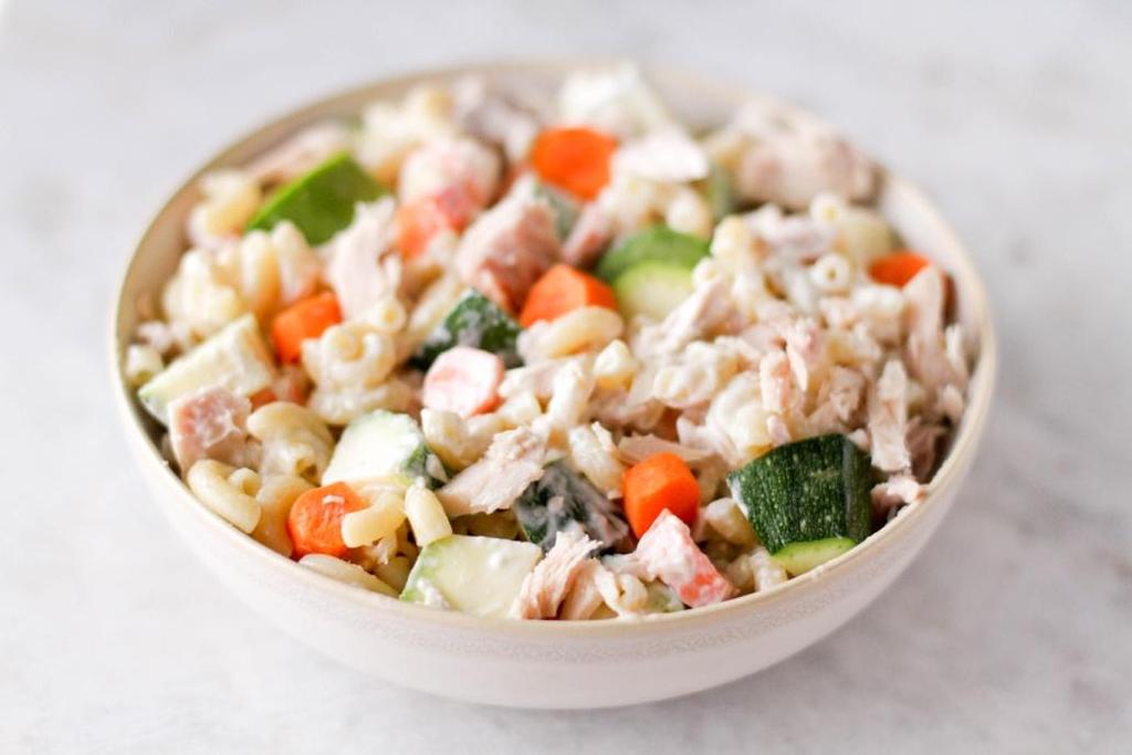 Tuna Pasta This filling dish offers tuna as a great source of protein and healthy omega-3 s.