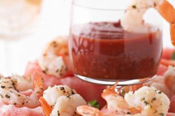 DASH Shrimp Cocktails This recipe is sure to become your go-to favorite for a quick Dash Diet dishes. Shrimp cook up in just minutes and with almost no effort.