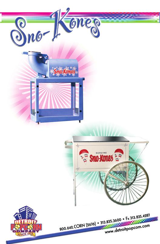 Sno-Kone Machine Processes up to 300 lbs. of ice per hour. Light weight, easy to use and safe to operate. A must for your child s party or fundraiser. Turns ice cubes into very fine snow.