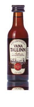 CL, 40% Viski 5,- Vana Tallinn Liqueur, 5 CL, 40% Liköör 5,- Estonian Herbal