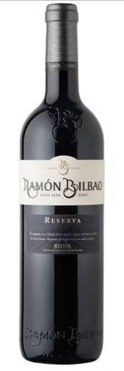 WINES RAMON BILBAO RESERVA 90% Tempranillo, 5% Graciano, 5% Mazuelo A careful selection of grapes fromover thrity-year-old vineyards in Rioja Alta.