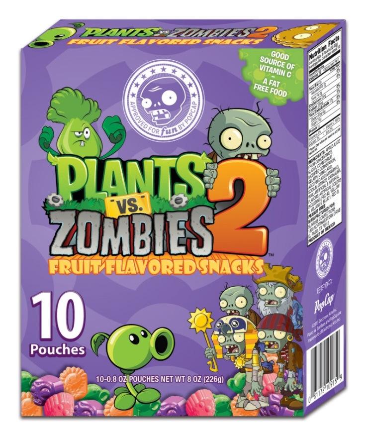 Plants vs. Zombies Fruit Flavored Snacks Available Back to School/Halloween 0.8 oz.