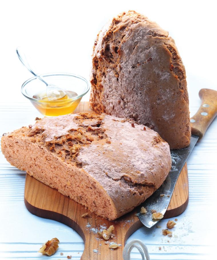 Walnut Bread Bread Walnut Bread 26 oz. French style flour (approx. 4 1 /4 cups plus 2 tablespoons) 4 teaspoons instant yeast 3 teaspoon salt 1 pound lukewarm water (approx.
