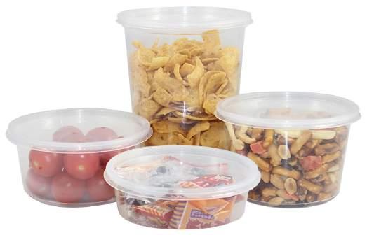 DELI CONTAINERS & LIDS Truly a versatile container, Karat Deli Containers can be used for any ready-to-serve foodservice or pre-pack specialty foods for store shelves.