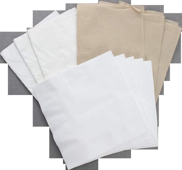 NAPKINS People want to enjoy food, not wear it. Napkins are an essential part of dining, whether you serve food or drink your customers will want to keep clean.