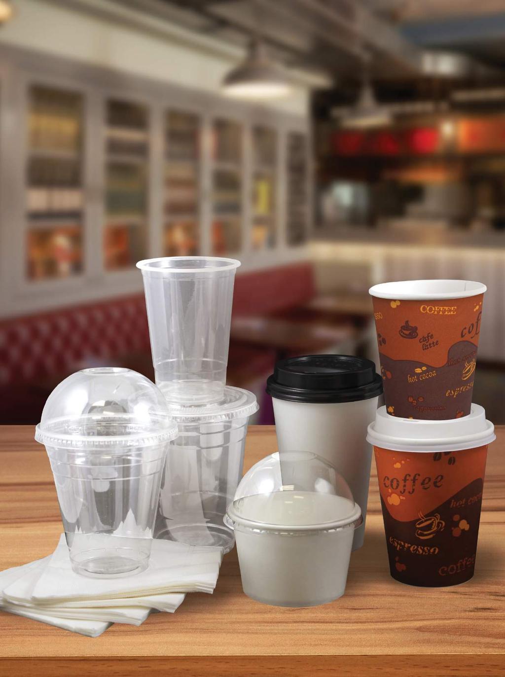 Food Service and Beverage Disposables 5 PET Cold Cups & Lids 19 Cup Accessories 30 Cutlery 7 PolyPro & PP Cold Cups & Lids 20 Paper Food Containers & Lids 33 Napkins 10 Paper Cold Cups & Lids 22 Food