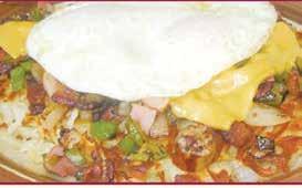It s Time for a Noni s Breakfast NONI S Omelette With ham, bacon, sausage, green peppers, onions and cheese. 8.95 Farmer s Omelette With ham, onions, cheese and hash browns inside. 8.25 Western Omelette Ham, green peppers, onions and American cheese.