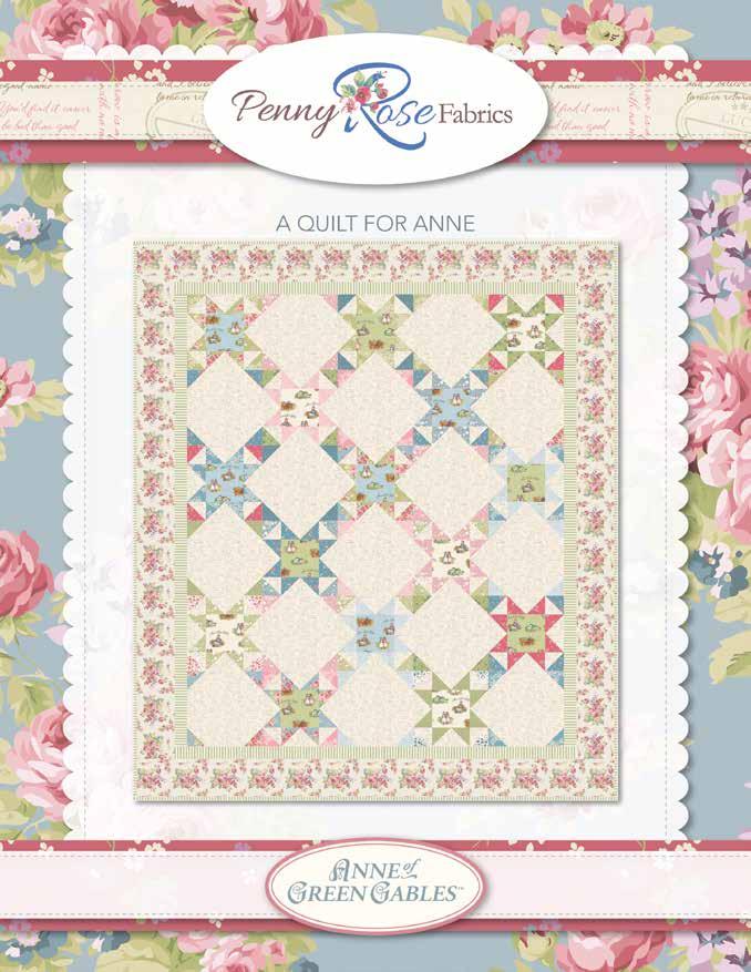 Quilt Project A Quilt for Anne Quilt Size 76 x 88 Binding 3/4 Yard Backing 8 Yards Yardage for 1 Quilt Kit Quantity 1 Fat Quarter C5861 Cream Anne Floral 1 3/4 Yards C5864 Cream Anne Quotes 3 1/4