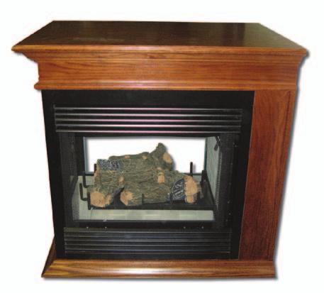 Multi-View Series (Not for use with Vantage Hearth Cabinet Mantels & Decorative Doors) FBST See-Thru Louver face circulating firebox, refractory brick side & floor panels, hoods, wire mesh