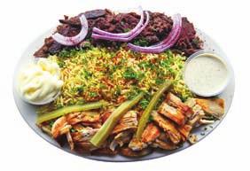 ****Comes with your choice of 1 : yellow rice or hummus or fries **** Mixed (Chicken, lamb, and beef) $15.99 Lamb & Beef $13.