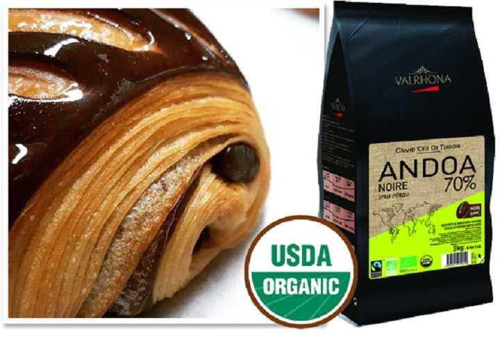 Chocolate Pistolles, Chips & Chunks Dark Chocolate Feves - Andoa Noire (Organic) Andoa Dark 70% is an organic dark chocolate made from the finest organic