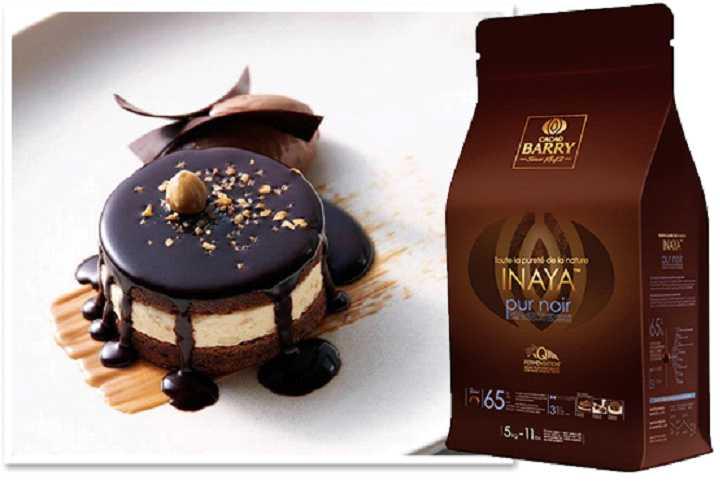Flavor/Variety 981246 Cacao Barry 1/11 LB Bag 50% Cacao Dark Chocolate Pistoles - Inaya Purity from Nature - An intense cocoa taste