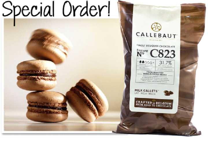 Sugar: 42% Cocoa mass: 35% Flavor/Variety 143001 Cacao Noel 1/11 LB Box 35% Cacao Milk Chocolate Callets - Select (Special