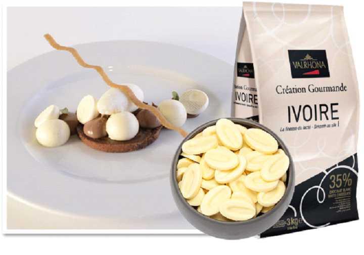 Flavor/Variety 130116 Callebaut 1/22 LB Bag 28% Cacao White Chocolate Feves - Ivoire White chocolate