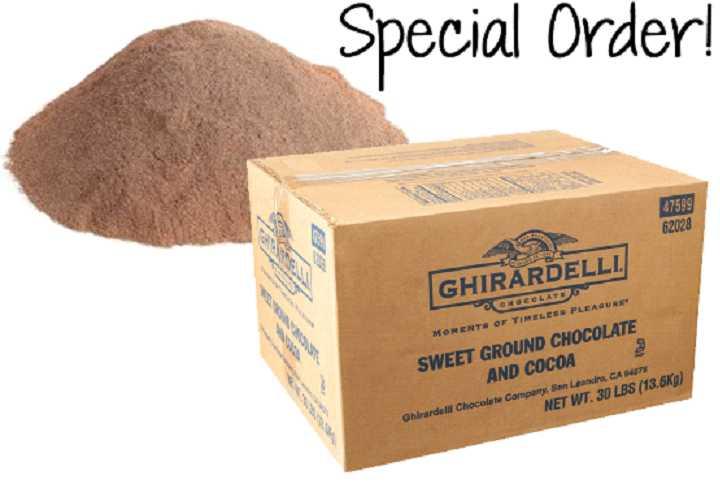 Flour, Sugar & Cocoa Baking Cocoa Sweet Ground Cocoa (Special Order) Whether you re baking or mixing up the ultimate sipping chocolate, the rich flavor of