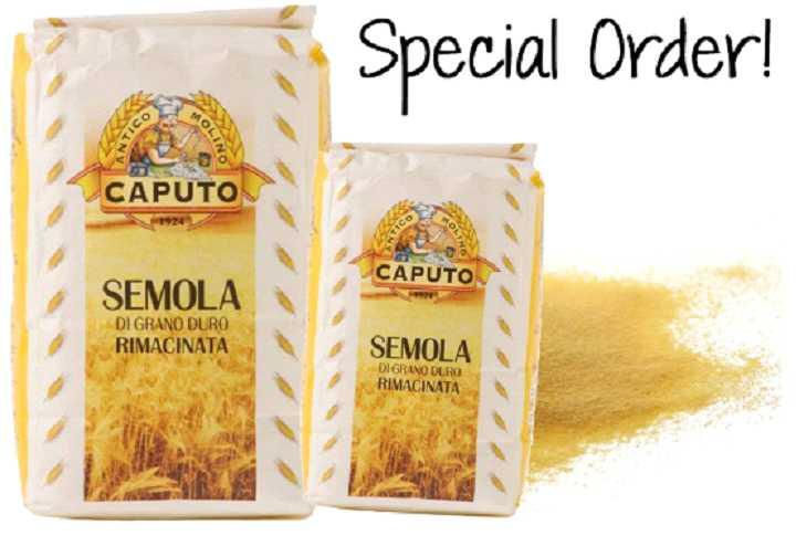 From Caputo, makers of the ever-popular 00 Flour, comes their Semola di Grano Duro Rimacinata, or Semolina Flour.